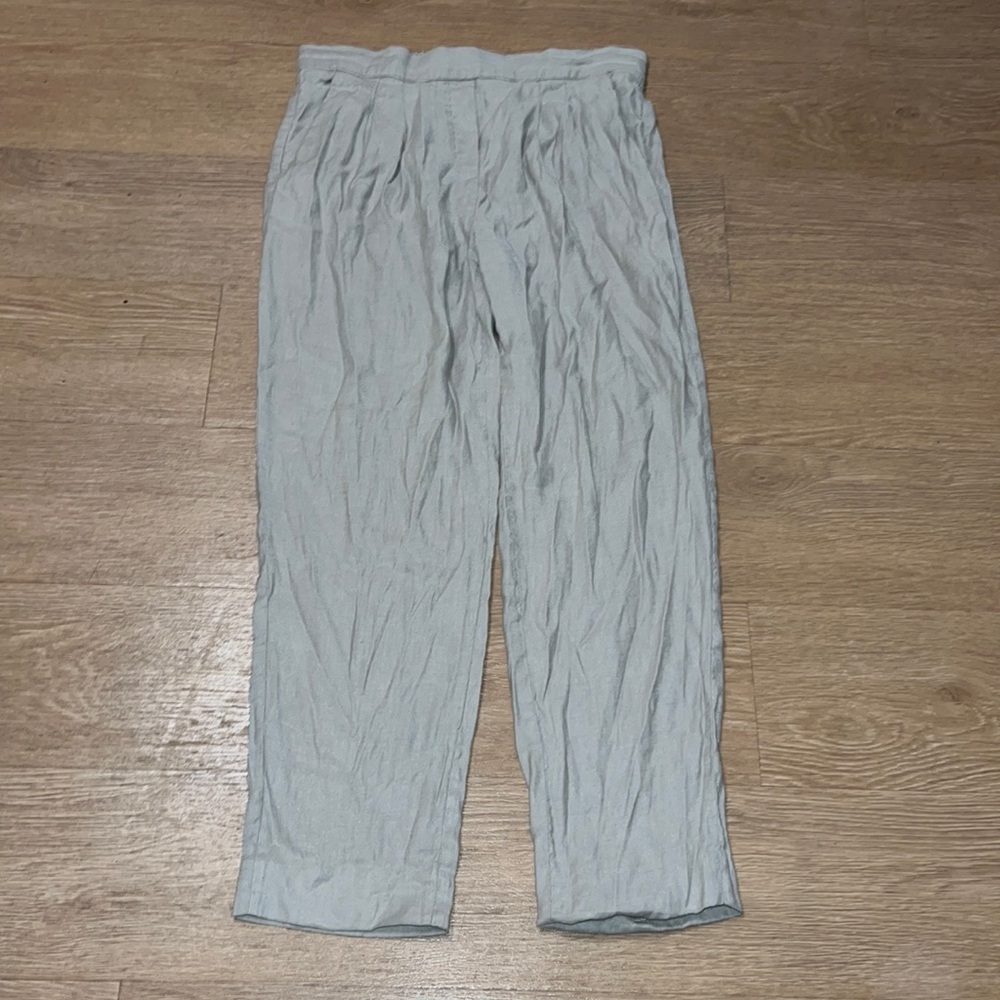 Aritzia Babaton beige linen Conan pants